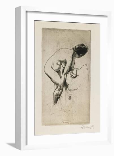 Study of Nude Female Figure, 1886-Paul Albert Besnard-Framed Giclee Print