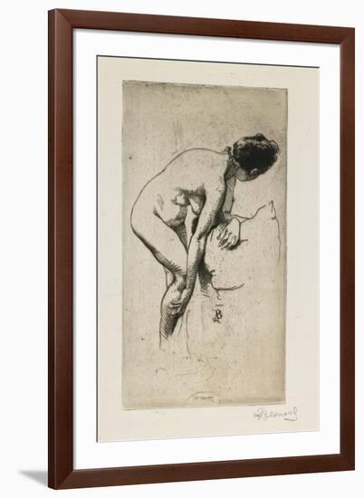 Study of Nude Female Figure, 1886-Paul Albert Besnard-Framed Giclee Print