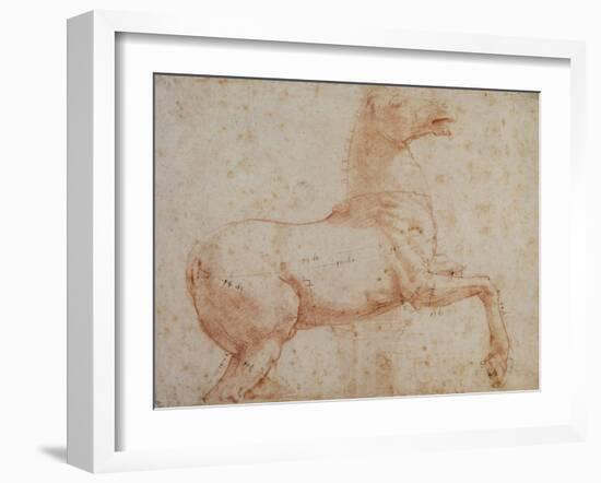 Study of One of the Quirinal Marble Horses, C.1515-17-Raphael-Framed Giclee Print