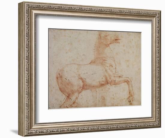 Study of One of the Quirinal Marble Horses, C.1515-17-Raphael-Framed Giclee Print