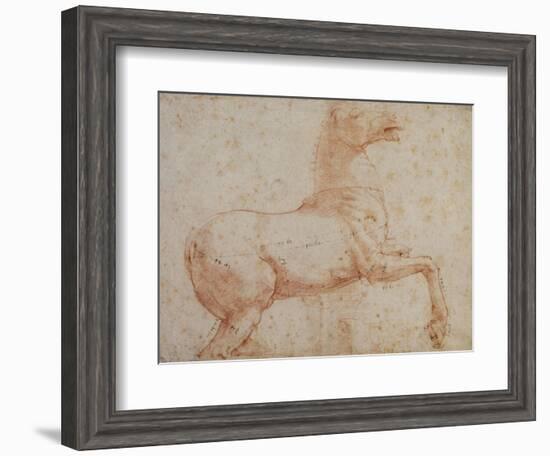 Study of One of the Quirinal Marble Horses, C.1515-17-Raphael-Framed Giclee Print