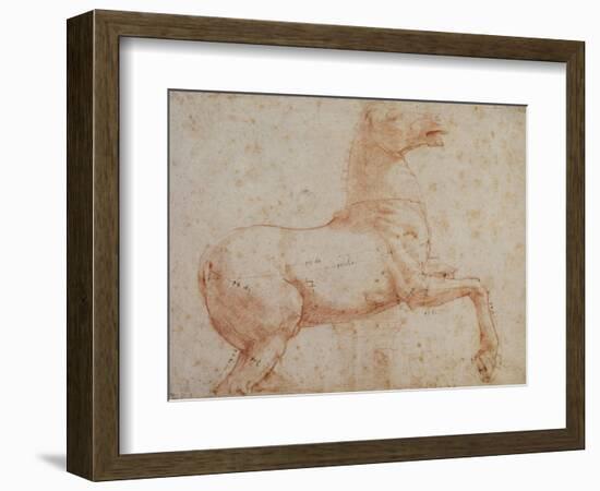 Study of One of the Quirinal Marble Horses, C.1515-17-Raphael-Framed Giclee Print