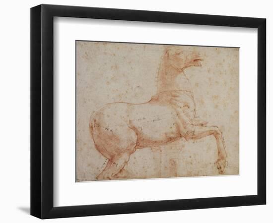 Study of One of the Quirinal Marble Horses, C.1515-17-Raphael-Framed Giclee Print