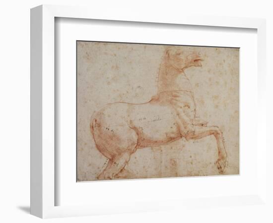 Study of One of the Quirinal Marble Horses, C.1515-17-Raphael-Framed Giclee Print