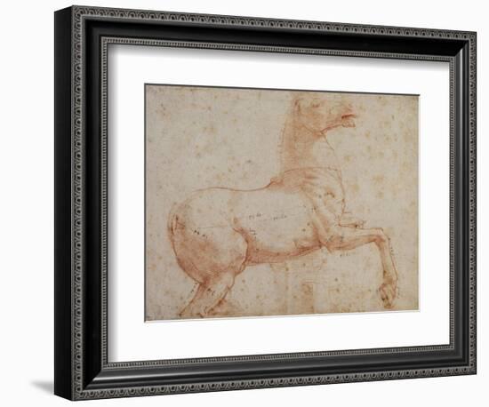 Study of One of the Quirinal Marble Horses, C.1515-17-Raphael-Framed Giclee Print