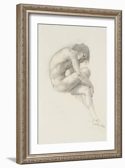 Study of Perseus for 'The Call of Perseus'-Edward Burne-Jones-Framed Giclee Print
