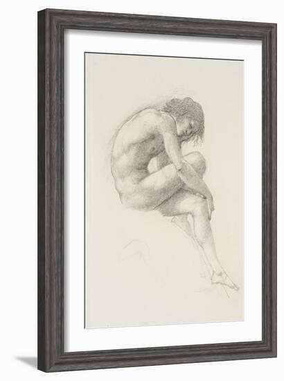 Study of Perseus for 'The Call of Perseus'-Edward Burne-Jones-Framed Giclee Print