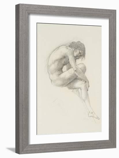 Study of Perseus for 'The Call of Perseus'-Edward Burne-Jones-Framed Giclee Print