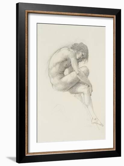 Study of Perseus for 'The Call of Perseus'-Edward Burne-Jones-Framed Giclee Print