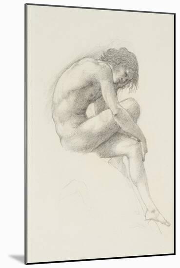 Study of Perseus for 'The Call of Perseus'-Edward Burne-Jones-Mounted Giclee Print