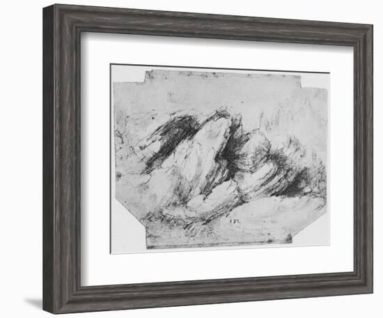 'Study of Rock Formations', c1480 (1945)-Leonardo Da Vinci-Framed Giclee Print