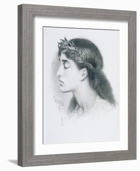 Study of Sappho-Simeon Solomon-Framed Giclee Print