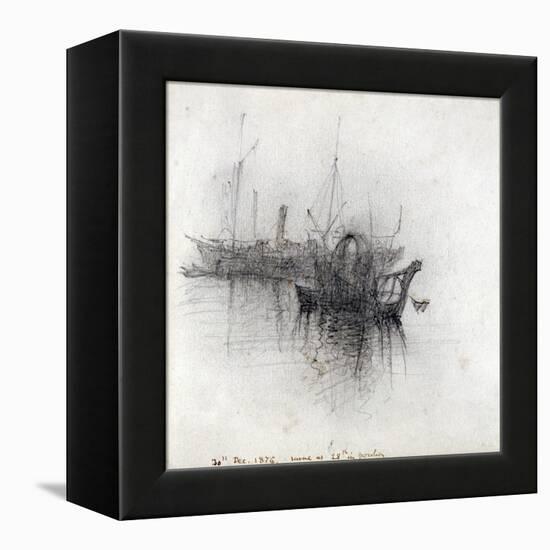 Study of Shipping, 1876-John Ruskin-Framed Premier Image Canvas