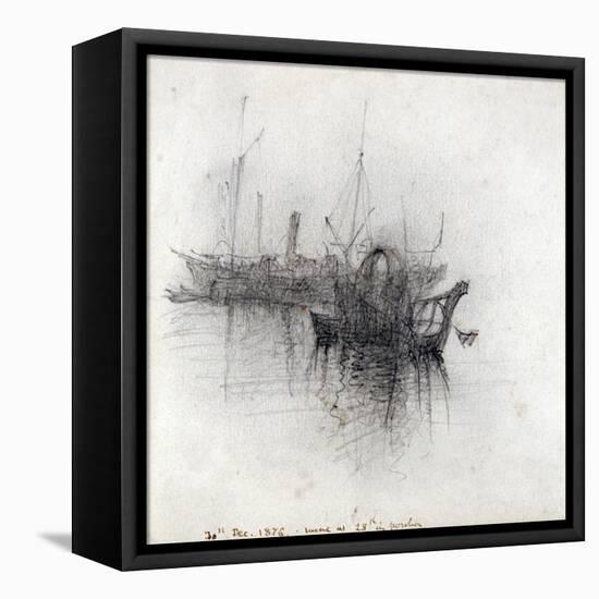 Study of Shipping, 1876-John Ruskin-Framed Premier Image Canvas