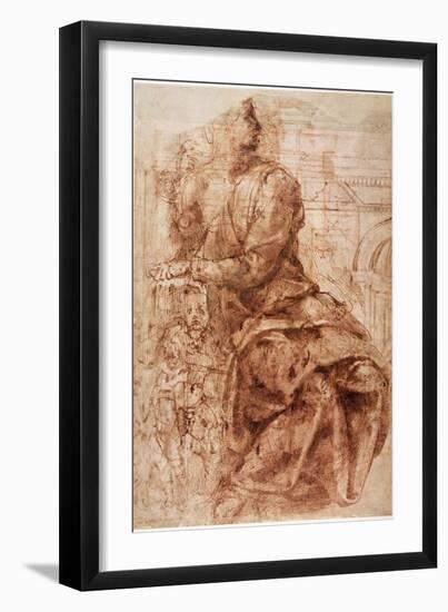 Study of Sibyl-Michelangelo Buonarroti-Framed Giclee Print