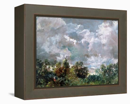 Study of Sky and Trees-John Constable-Framed Premier Image Canvas