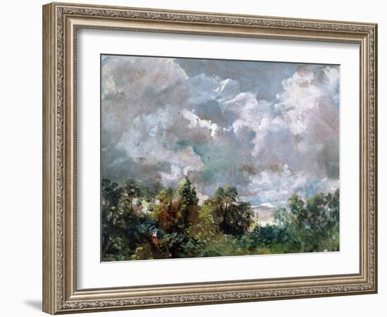 Study of Sky and Trees-John Constable-Framed Giclee Print