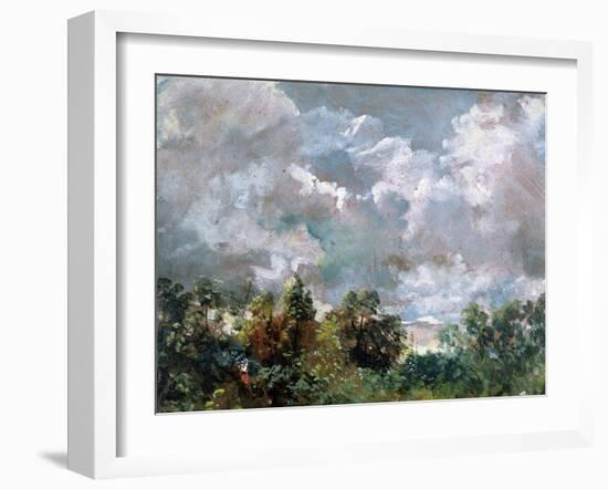 Study of Sky and Trees-John Constable-Framed Giclee Print