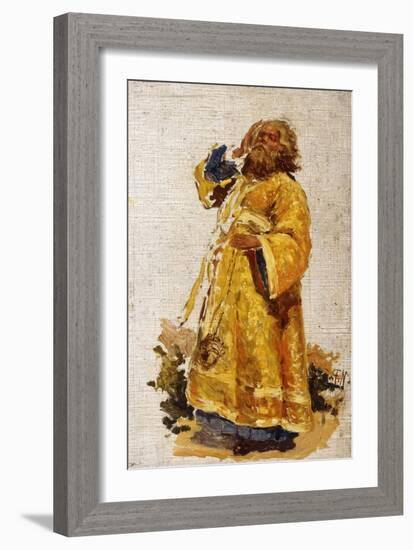 Study of the Deacon for the Painting 'The Religious Procession in the Province of Kursk' (1880-3)-Ilya Efimovich Repin-Framed Giclee Print