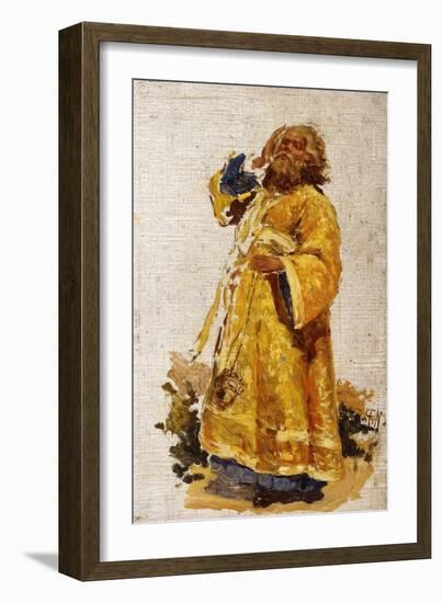 Study of the Deacon for the Painting 'The Religious Procession in the Province of Kursk' (1880-3)-Ilya Efimovich Repin-Framed Giclee Print