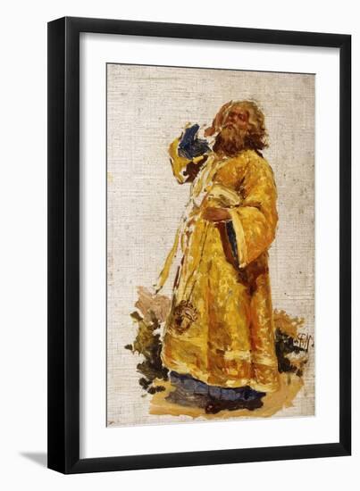 Study of the Deacon for the Painting 'The Religious Procession in the Province of Kursk' (1880-3)-Ilya Efimovich Repin-Framed Giclee Print