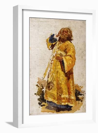 Study of the Deacon for the Painting 'The Religious Procession in the Province of Kursk' (1880-3)-Ilya Efimovich Repin-Framed Giclee Print