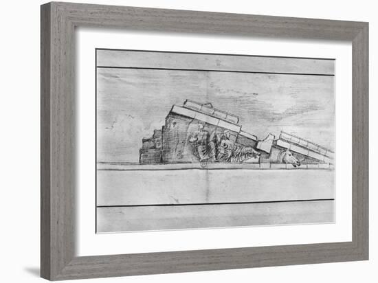 Study of the Frieze from the West Pediment of the Parthenon-Jacques Carrey-Framed Giclee Print