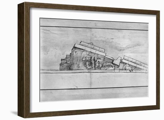 Study of the Frieze from the West Pediment of the Parthenon-Jacques Carrey-Framed Giclee Print