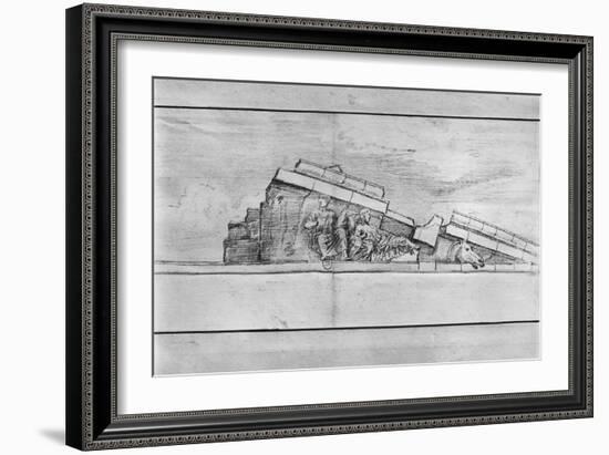 Study of the Frieze from the West Pediment of the Parthenon-Jacques Carrey-Framed Giclee Print