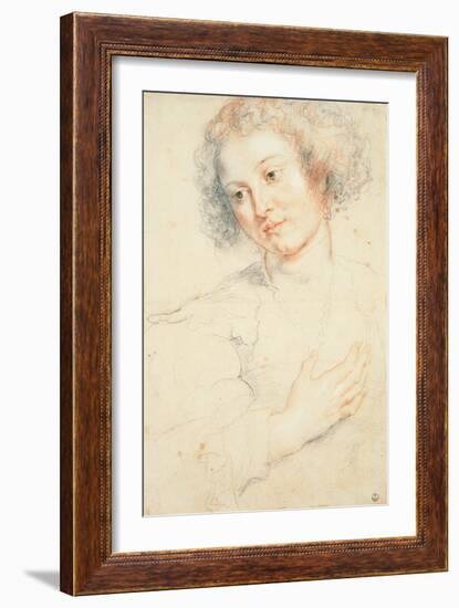 Study of the Head of St. Apollonia-Peter Paul Rubens-Framed Giclee Print