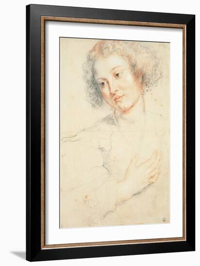 Study of the Head of St. Apollonia-Peter Paul Rubens-Framed Giclee Print