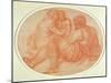 Study of the Holy Family (Red Chalk on Paper)-Michelangelo Buonarroti-Mounted Giclee Print