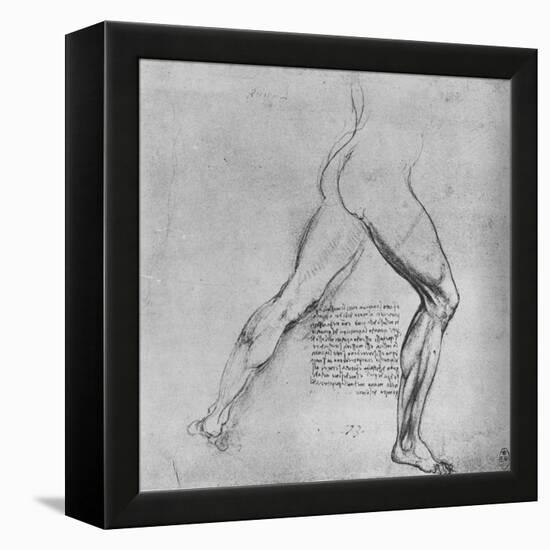 'Study of the Legs of a Man Lunging to the Right', c1480 (1945)-Leonardo Da Vinci-Framed Premier Image Canvas