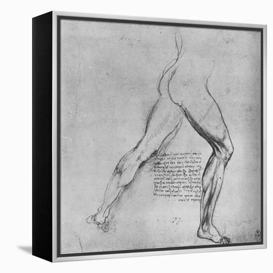 'Study of the Legs of a Man Lunging to the Right', c1480 (1945)-Leonardo Da Vinci-Framed Premier Image Canvas