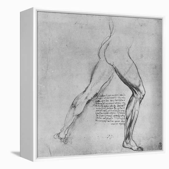 'Study of the Legs of a Man Lunging to the Right', c1480 (1945)-Leonardo Da Vinci-Framed Premier Image Canvas