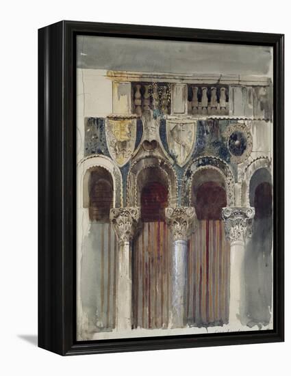 Study of the Marble Inlaying on the Front of the Casa Loredan, Venice, September - October 1845-John Ruskin-Framed Premier Image Canvas