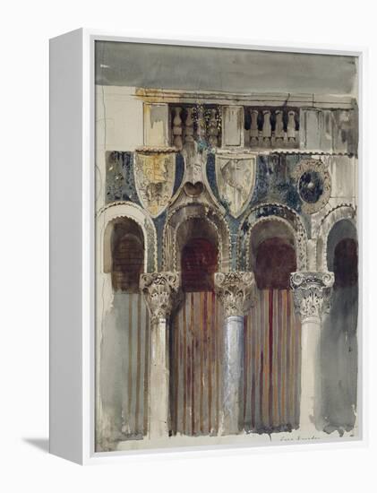 Study of the Marble Inlaying on the Front of the Casa Loredan, Venice, September - October 1845-John Ruskin-Framed Premier Image Canvas