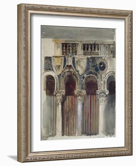 Study of the Marble Inlaying on the Front of the Casa Loredan, Venice, September - October 1845-John Ruskin-Framed Giclee Print