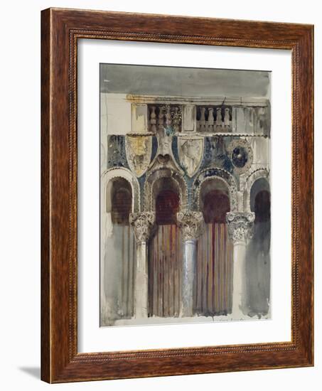 Study of the Marble Inlaying on the Front of the Casa Loredan, Venice, September - October 1845-John Ruskin-Framed Giclee Print