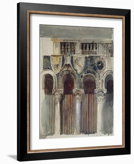 Study of the Marble Inlaying on the Front of the Casa Loredan, Venice, September - October 1845-John Ruskin-Framed Giclee Print