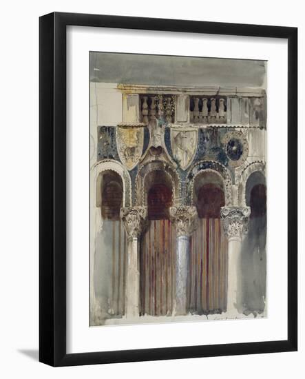 Study of the Marble Inlaying on the Front of the Casa Loredan, Venice, September - October 1845-John Ruskin-Framed Giclee Print