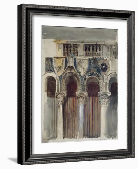 Study of the Marble Inlaying on the Front of the Casa Loredan, Venice, September - October 1845-John Ruskin-Framed Giclee Print