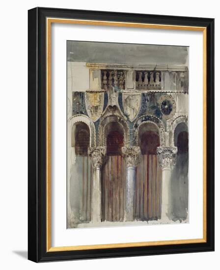 Study of the Marble Inlaying on the Front of the Casa Loredan, Venice, September - October 1845-John Ruskin-Framed Giclee Print