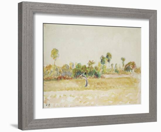 Study of the Orchard at Eragny-Sur-Epte, Seen from the Artist's House, C. 1886 - 1890-Camille Pissarro-Framed Giclee Print