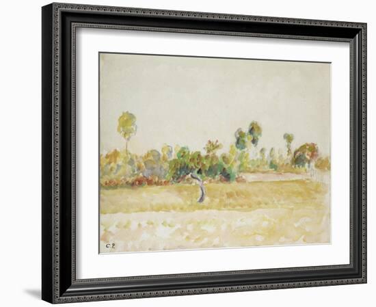Study of the Orchard at Eragny-Sur-Epte, Seen from the Artist's House, C. 1886 - 1890-Camille Pissarro-Framed Giclee Print