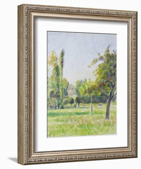 Study of the Orchard of the Artist's House at Eragny-Sur-Epte, C. 1890-Camille Pissarro-Framed Giclee Print