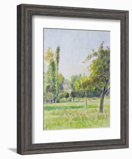 Study of the Orchard of the Artist's House at Eragny-Sur-Epte, C. 1890-Camille Pissarro-Framed Giclee Print