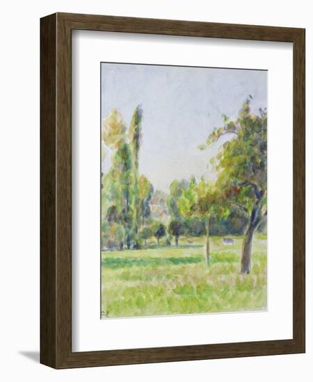 Study of the Orchard of the Artist's House at Eragny-Sur-Epte, C. 1890-Camille Pissarro-Framed Giclee Print