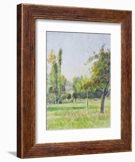 Study of the Orchard of the Artist's House at Eragny-Sur-Epte, C. 1890-Camille Pissarro-Framed Giclee Print