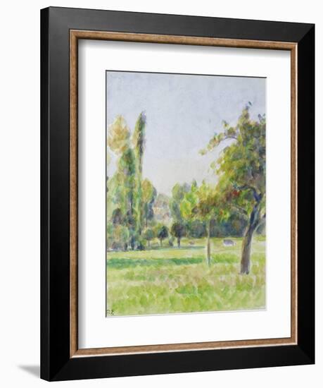 Study of the Orchard of the Artist's House at Eragny-Sur-Epte, C. 1890-Camille Pissarro-Framed Giclee Print